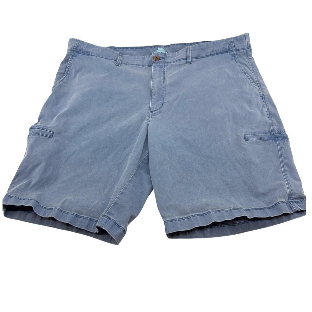 Tommy Bahama Mens Blue Cotton Tencel Stretch Chino Shorts Size 44 LG Big & Tall